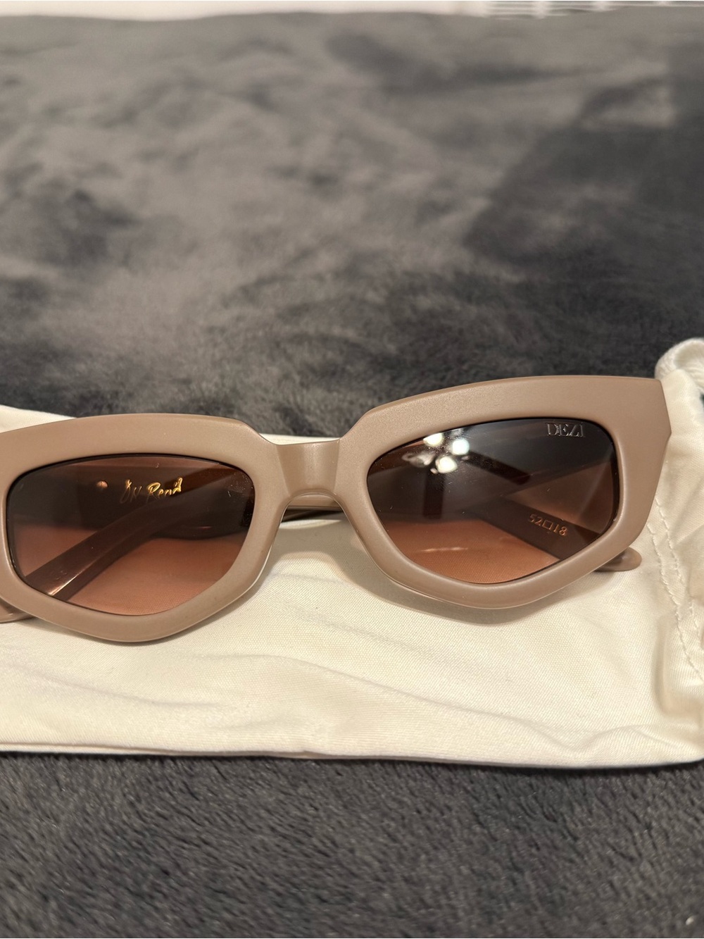 DEZI Taupe Frame with Brown Gradient Lenses Sunglasses